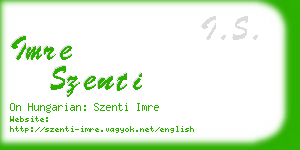 imre szenti business card